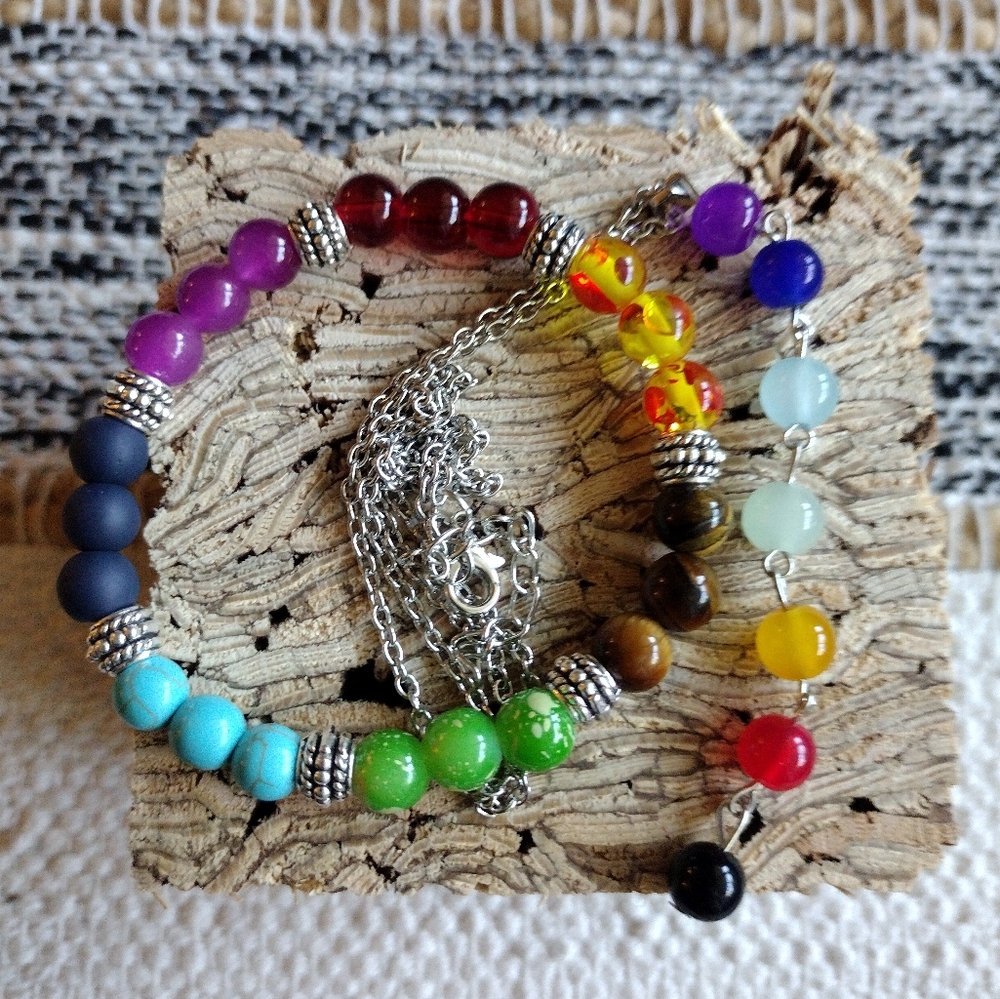✨ Balancing Chakra Necklace and Bracelet set ✨ - Picture 2 of 4